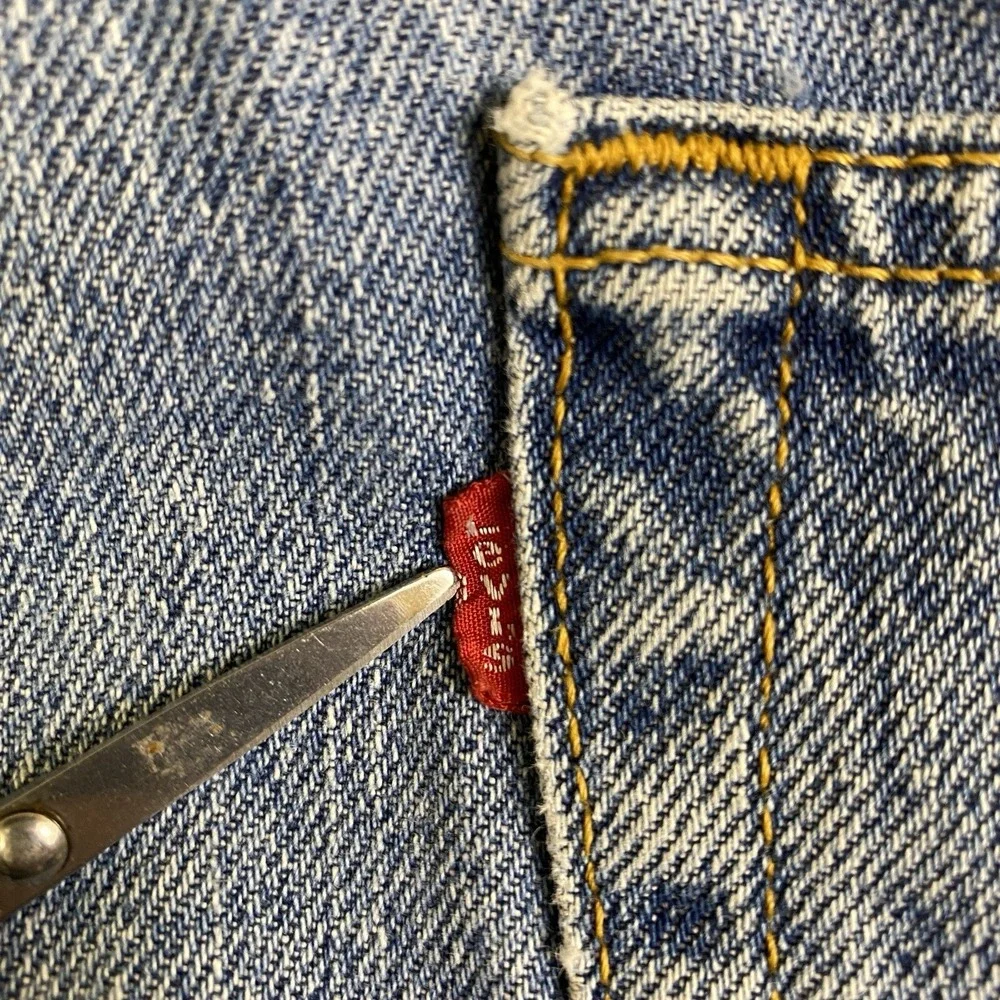 Levis 550 Jeans Men 42x36 Blue Relaxed Fit Tapered 100% Cotton Distressed y2k